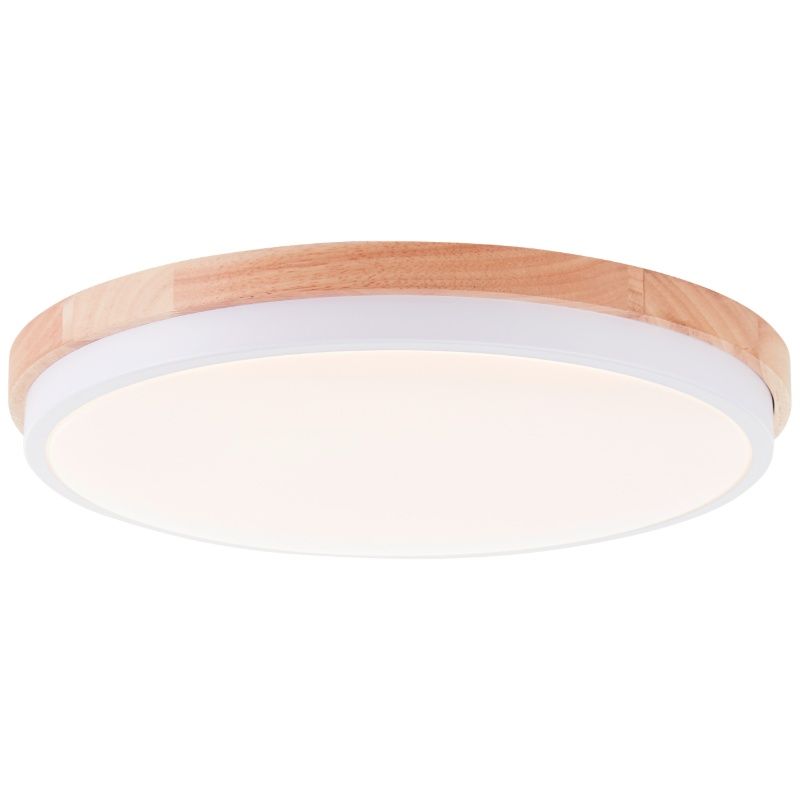 Moderne plafondlamp hout, Marloes, 24W, 3000K LED, 3-staps dimbaar