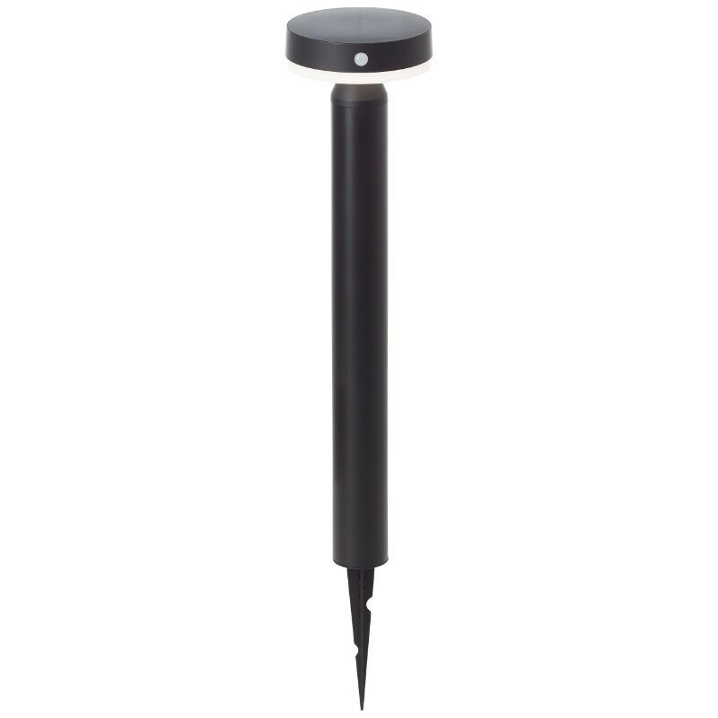 Metalen staande buitenlamp op zonne-energie zwart, Kubilay, 3W, 4000K LED, IP44
