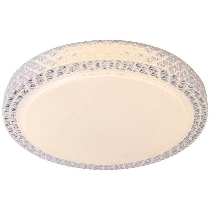 Design plafonniere Baki, Kunststof, 60w LED met instelbare lichtkleur en afstandsbediening