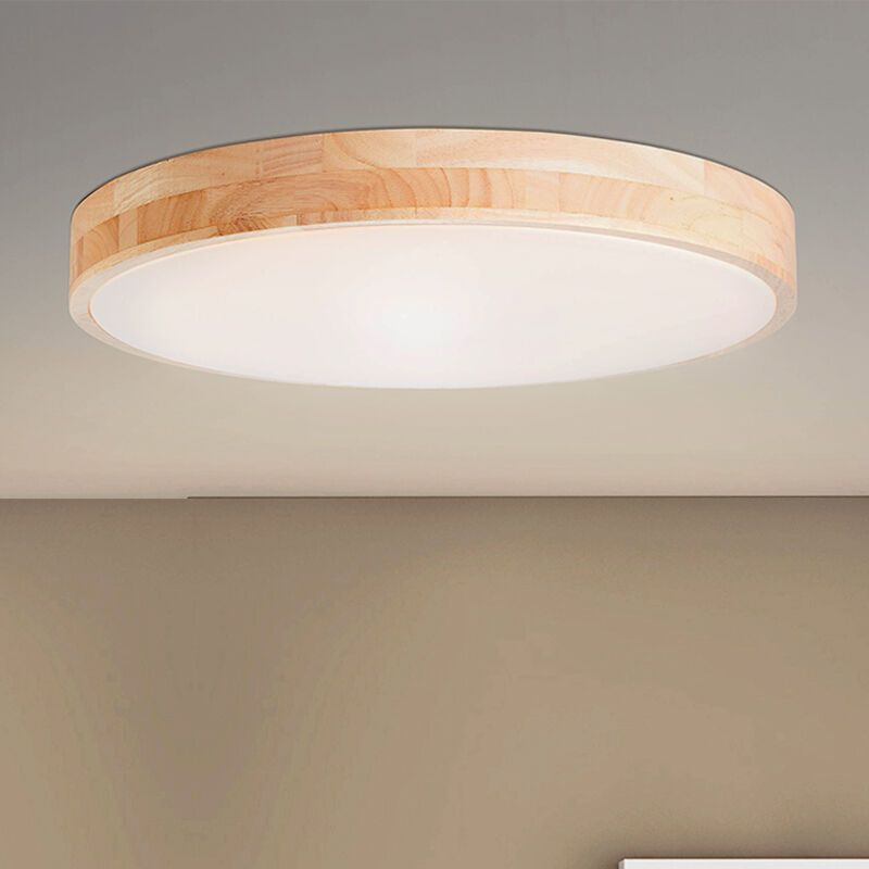 Moderne plafonnière hout, Asude, 60W, warm tot koud wit verstelbare LED, met afstandsbediening Moderne plafonnière hout, Asude, 60W, warm tot koud wit verstelbare LED, met afstandsbediening