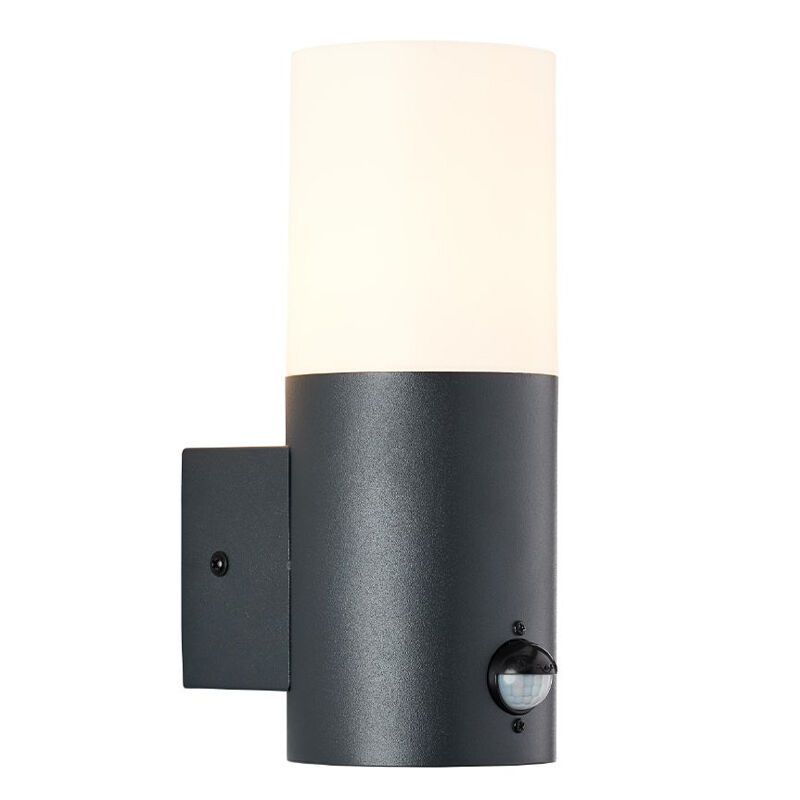 Moderne buiten wandlamp met bewegingssensor antraciet, Quenten, IP44