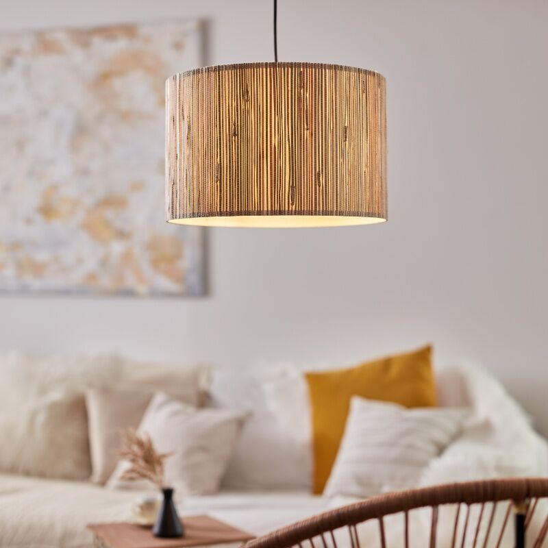 Landelijke hanglamp beige, Wenda