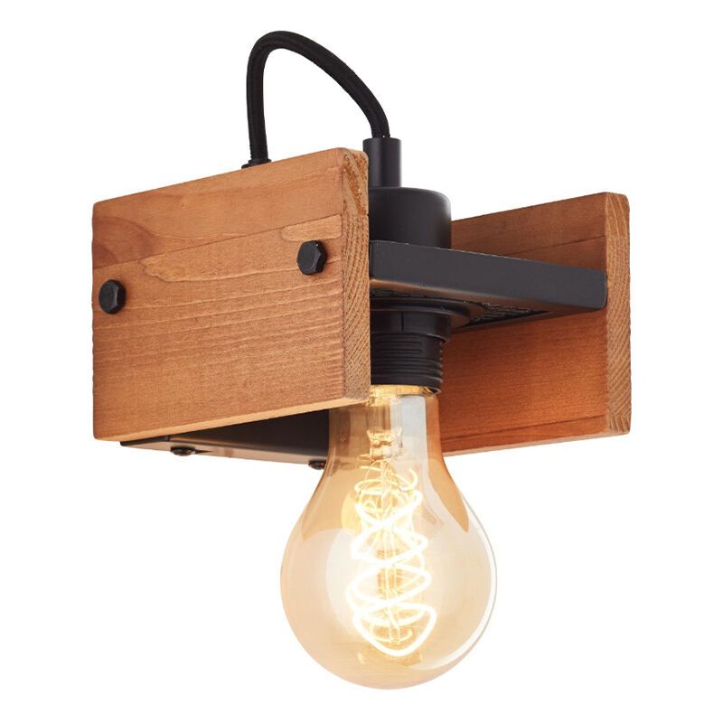 Houten wandlamp bruin, Rasha