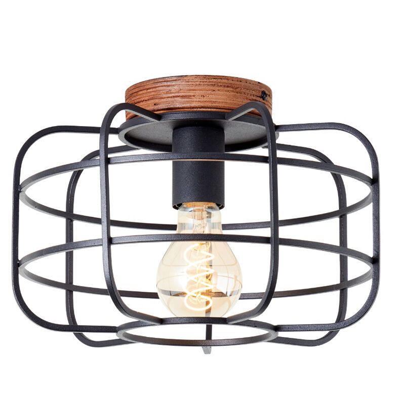 Houten plafondlamp zwart, Taede Houten plafondlamp zwart, Taede