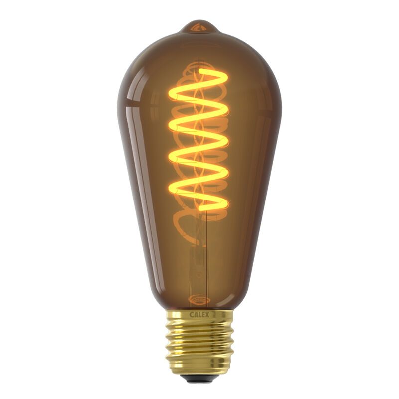 Dimbare Calex E27 LED Edison lamp bruin, 4W, 1800K