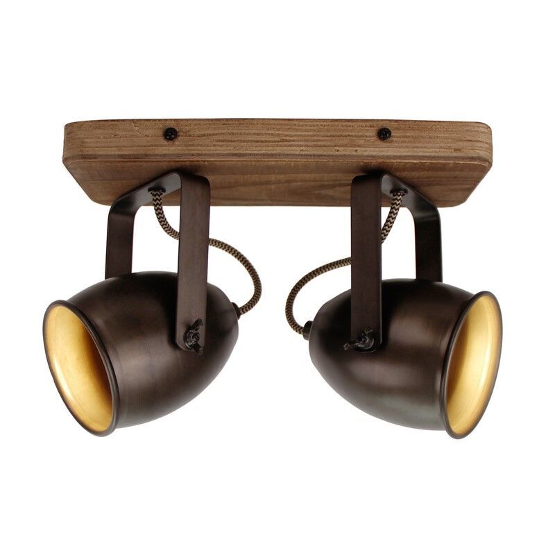 Zwarte plafondspot Chanice, metaal, vintage Zwarte plafondspot Chanice, metaal, vintage