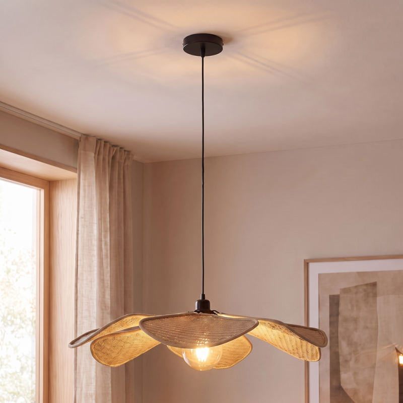 Landelijke hanglamp beige, Vere Landelijke hanglamp beige, Vere