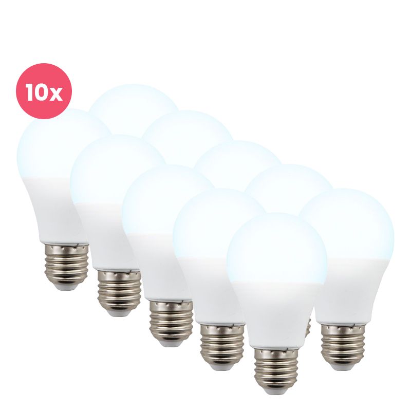 10-pack Lagiba E27 LED lamp Bradley, A60, 7W, 6500K