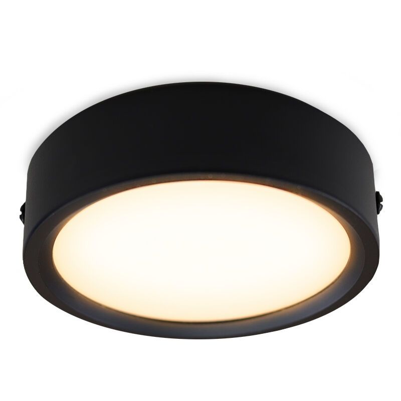 Zwarte mini plafondlamp Aletta, aluminium, 15W, 3000K LED