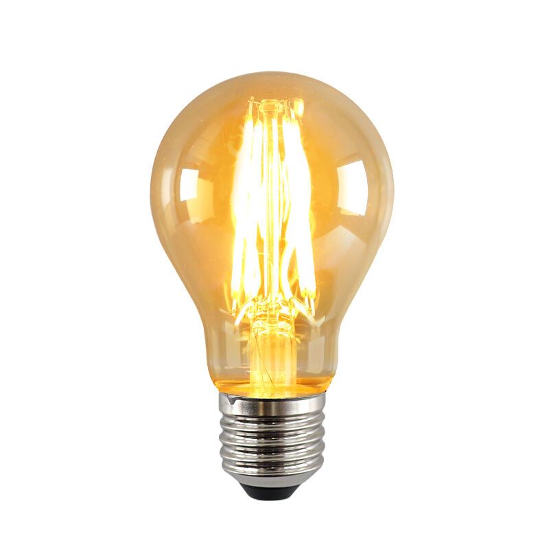 Dimbare Olucia E27 LED lamp, A60, 5W, Amber glas, 2400k