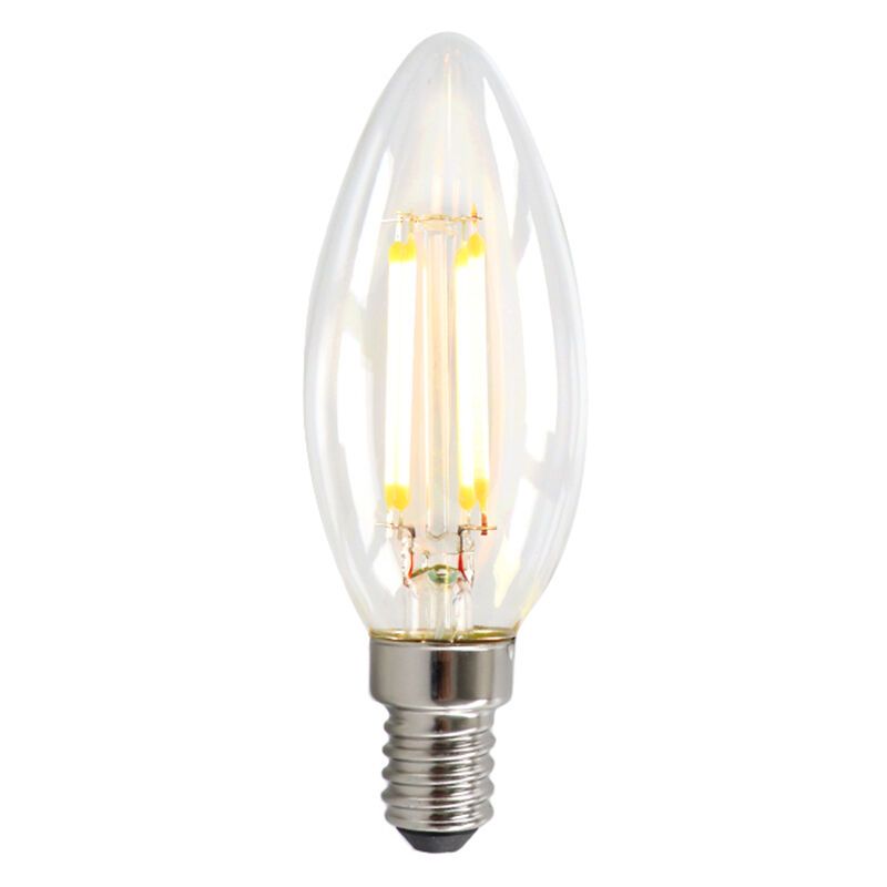 Dimbare Olucia E14 LED kaars, 3W, Transparant glas, 2700k Dimbare Olucia E14 LED kaars, 3W, Transparant glas, 2700k