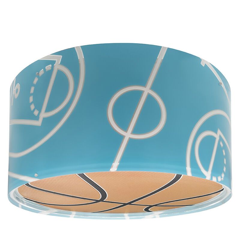 Blauwe kinderkamer plafondlamp, Basketbal