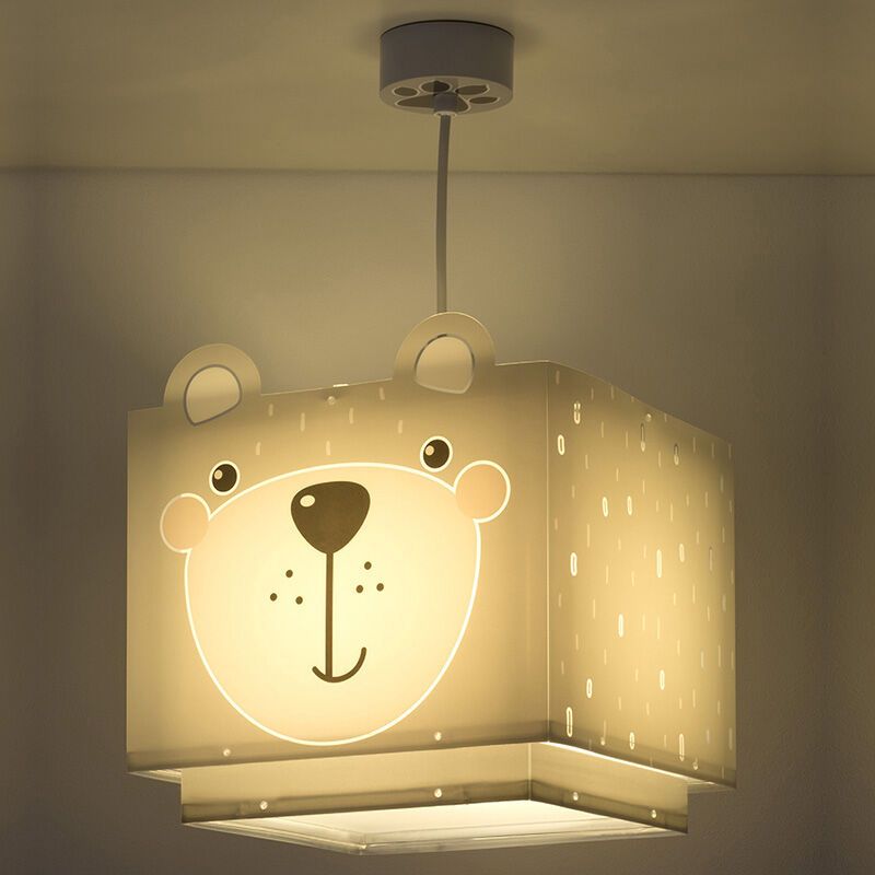 Babykamer beer hanglamp, grijs Babykamer beer hanglamp, grijs