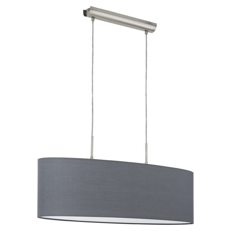 Grijze moderne hanglamp stof, Abano