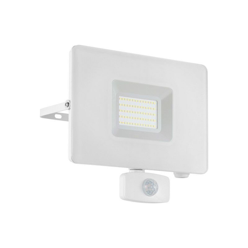 Witte buiten wandlamp met bewegingssensor aluminium, Joey, IP44