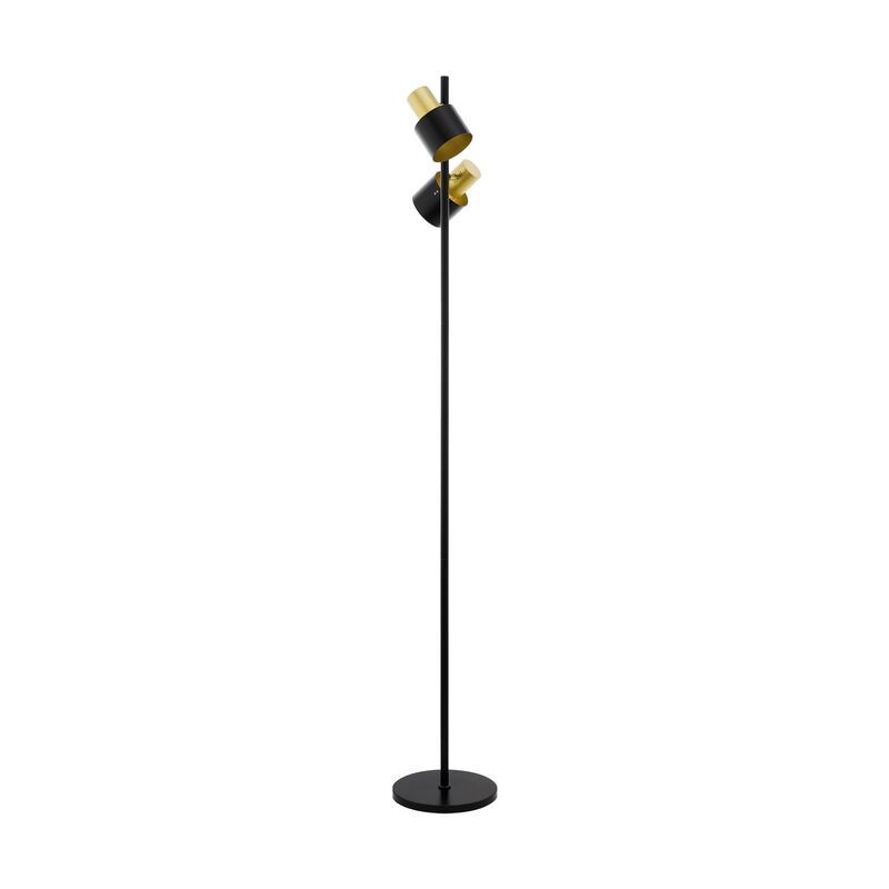 Zwarte moderne vloerlamp, Oscar, staal