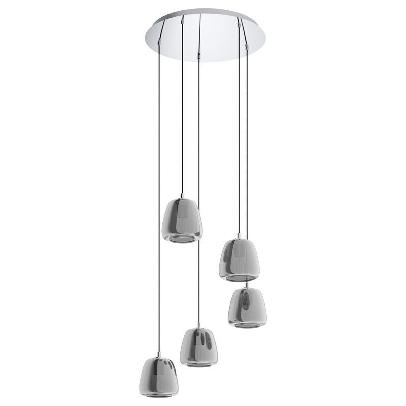 Moderne hanglamp rookglas, Gauke