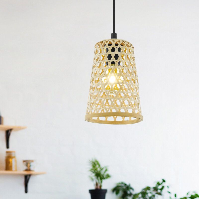 Landelijke hanglamp hout, Maiko