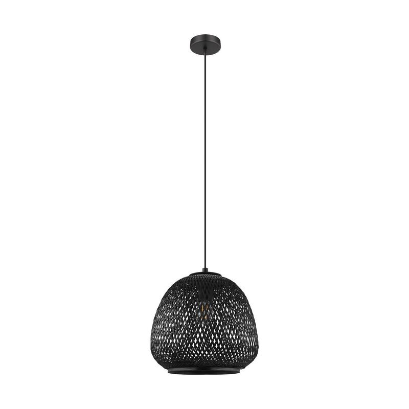 Houten hanglamp zwart, Nicole