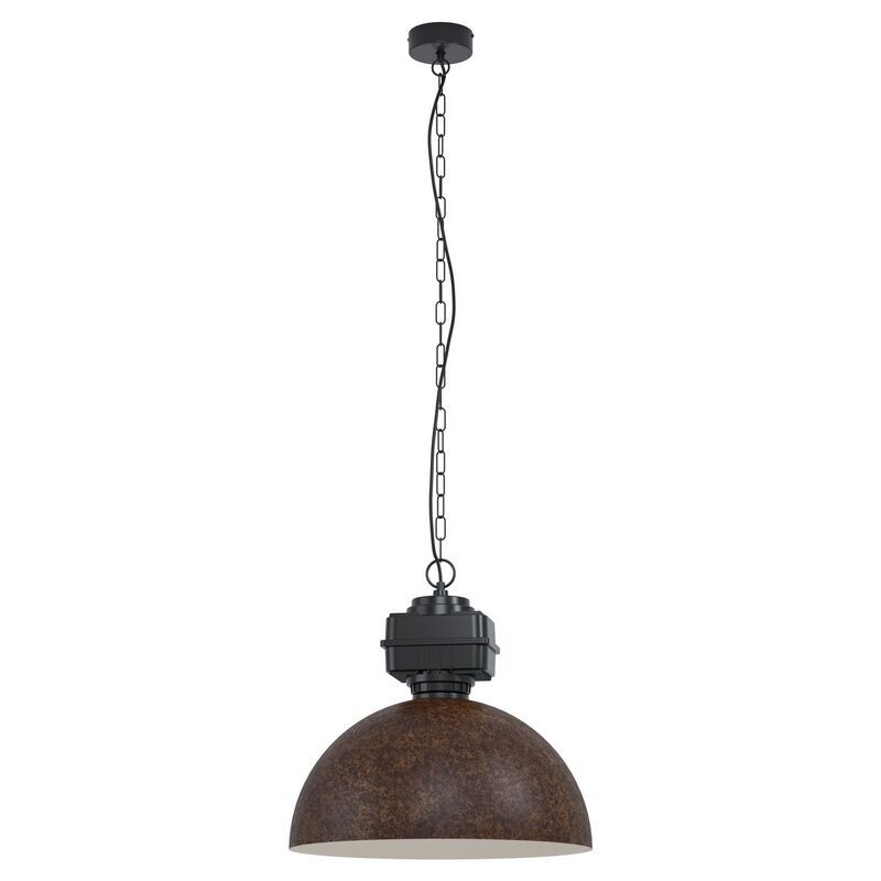 Bruine industriële hanglamp staal, Silja Bruine industriële hanglamp staal, Silja