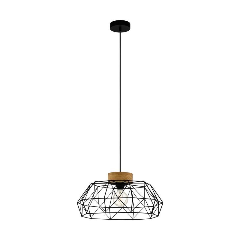 Zwarte industriële hanglamp staal, Joseline