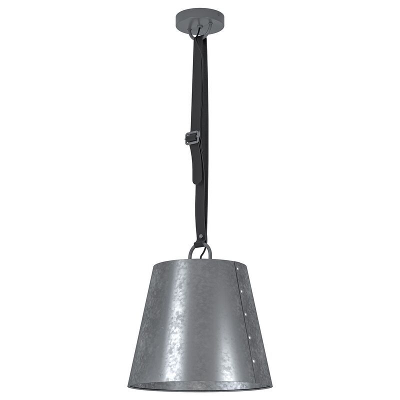 Grijze industriële hanglamp staal, Maichel