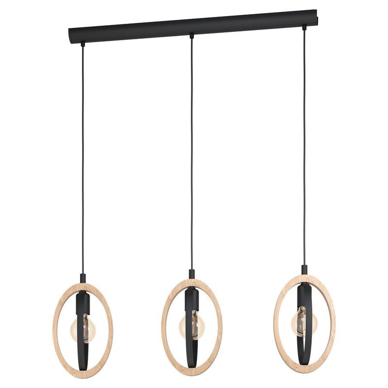 Landelijke hanglamp hout, Angeline