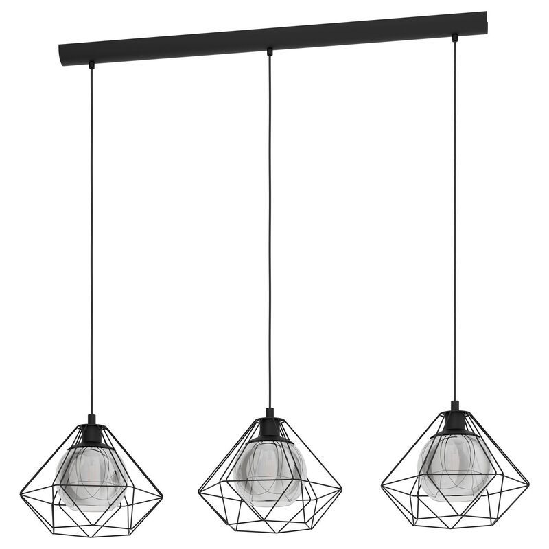 Zwarte industriële hanglamp staal, Yuen