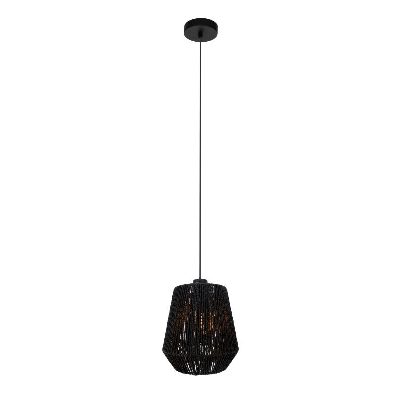 Papieren hanglamp zwart, Caine