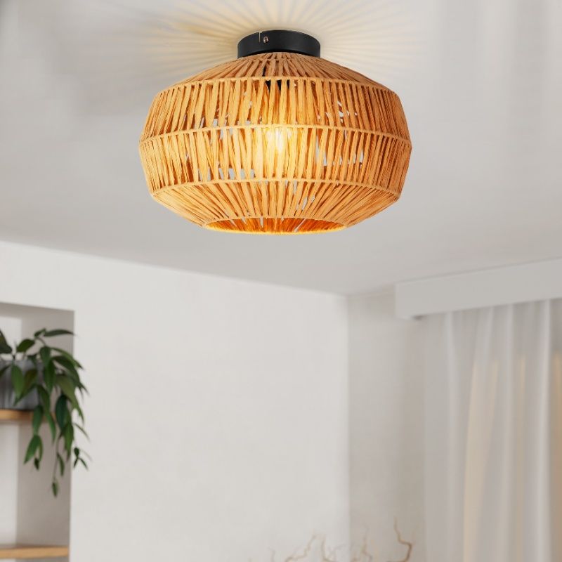 Papieren plafondlamp bruin, Serhan