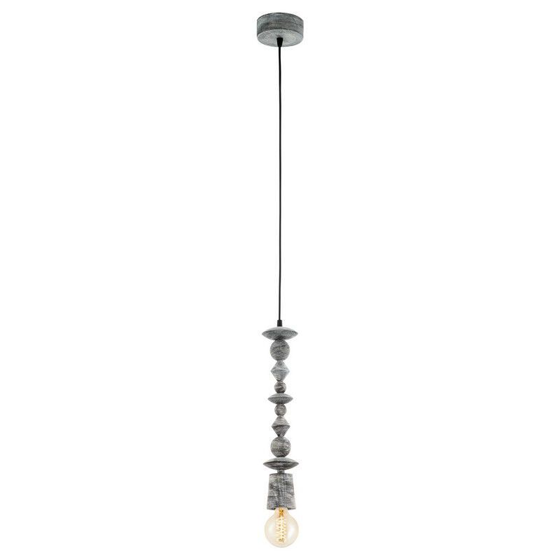 Houten hanglamp zwart, Abel