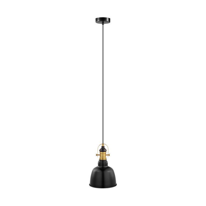 Zwarte retro hanglamp metaal, Alain Zwarte retro hanglamp metaal, Alain