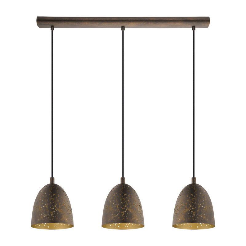 Bruine retro hanglamp staal, Ajay Bruine retro hanglamp staal, Ajay