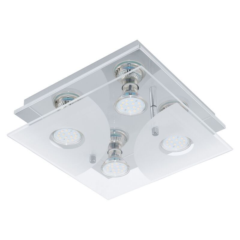 Chromen moderne plafonniere, Annelinde, rvs
