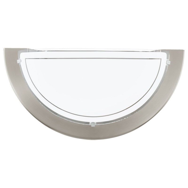 Nikkelen moderne wandlamp glas, Agena