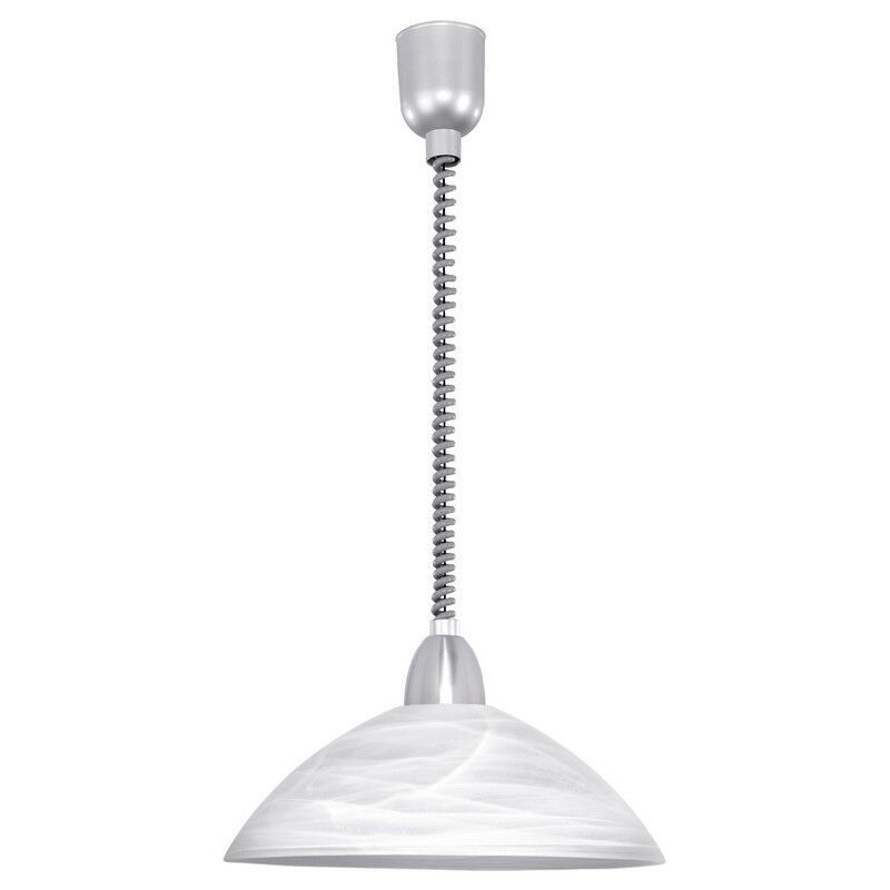 Witte klassieke hanglamp glas, Brandon