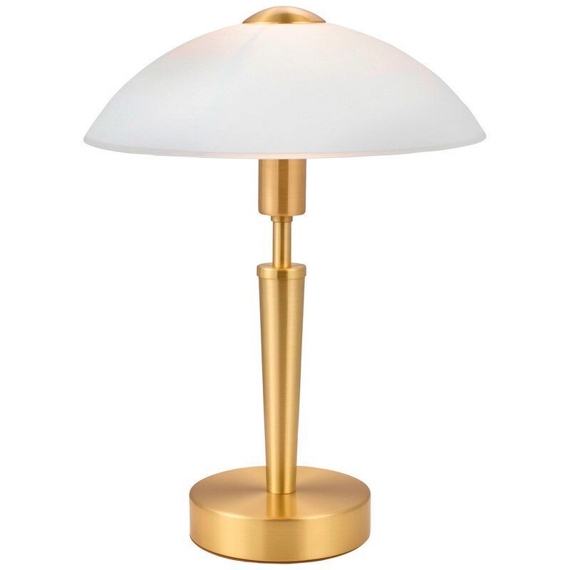 Gouden klassieke tafellamp glas, Miam, met touchdimmer Gouden klassieke tafellamp glas, Miam, met touchdimmer