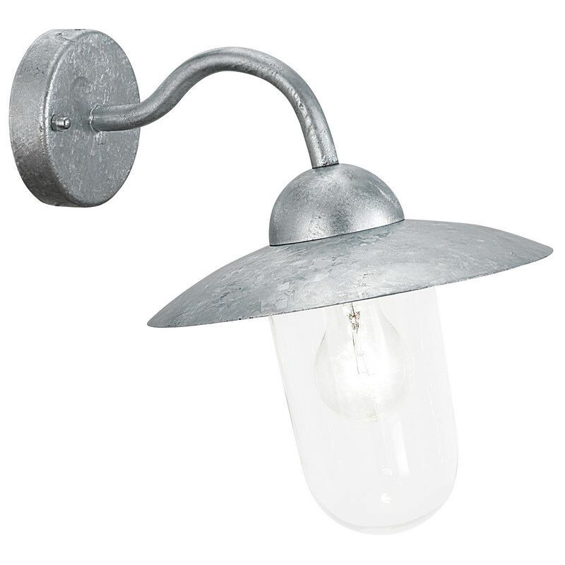 Zilveren landelijke buitenlamp glas, Dalisha, IP44 Zilveren landelijke buitenlamp glas, Dalisha, IP44