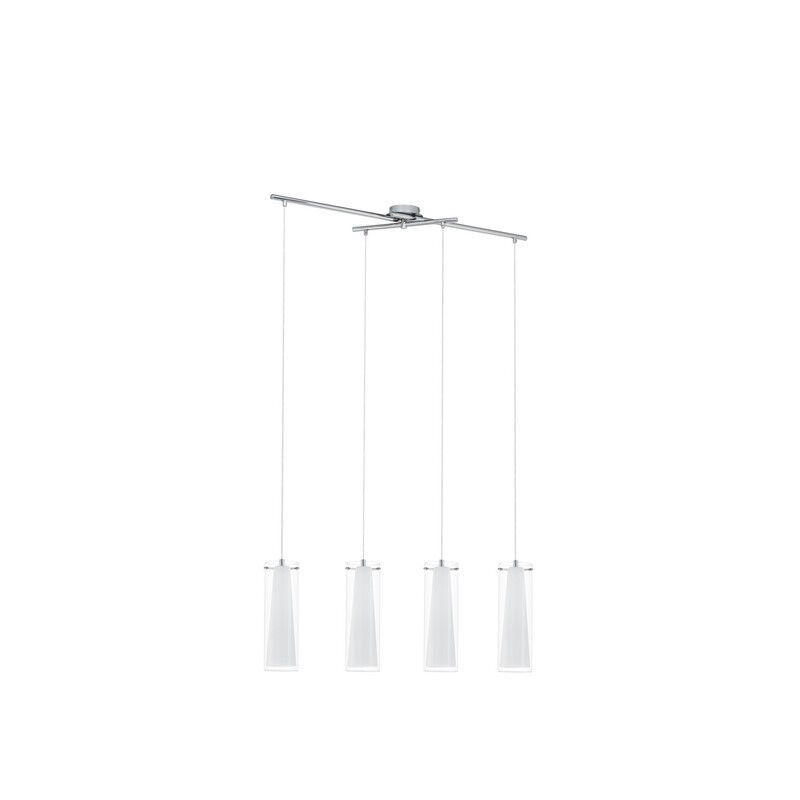 Chromen moderne hanglamp glas, Barceno