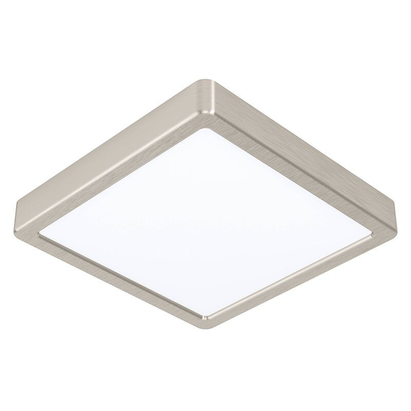 Nikkelen smart plafondlamp kunststof, Geraldo, 16,5W, warm tot koud wit verstelbare LED, IP44