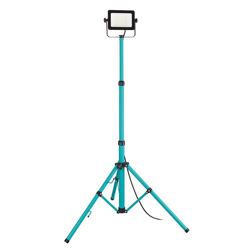 Blauwe werklamp aluminium, Angelos, 30W, 4000K LED, IP65, met schakelaar Blauwe werklamp aluminium, Angelos, 30W, 4000K LED, IP65, met schakelaar