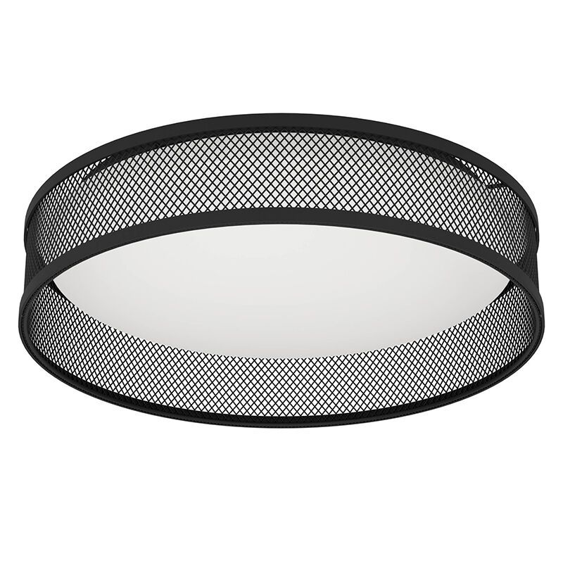 Zwarte plafonnière staal, Jolene, 20W, 3000K LED