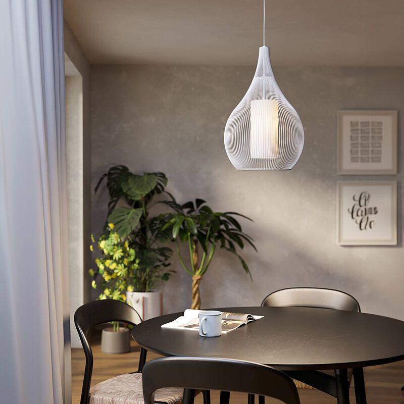 Witte industriële hanglamp glas, Maritima Witte industriële hanglamp glas, Maritima