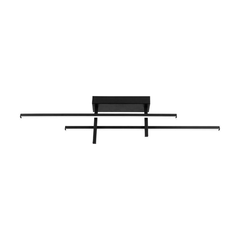Zwarte moderne plafondlamp kunststof, Thera, 20W, 3000K LED