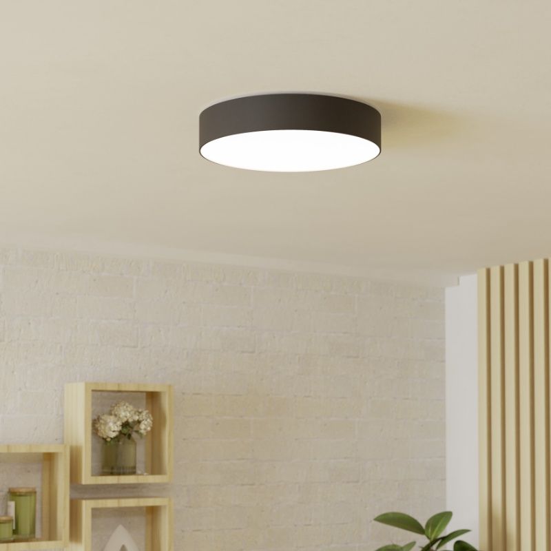 Zwarte moderne smart plafondlamp kunststof, Germen, 15W, RGBW LED, met afstandsbediening Zwarte moderne smart plafondlamp kunststof, Germen, 15W, RGBW LED, met afstandsbediening