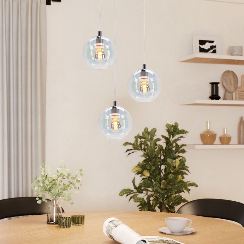 Transparante moderne hanglamp glas, Achek Transparante moderne hanglamp glas, Achek