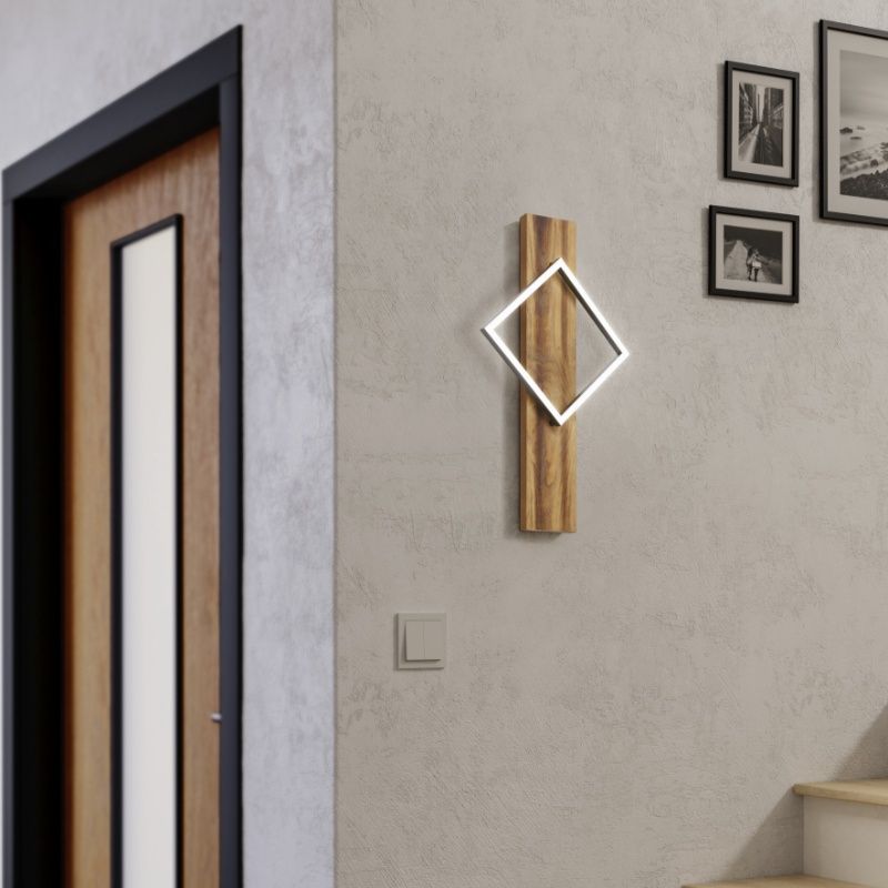 Design wandlamp hout, Annebel, 13W, 3000K LED