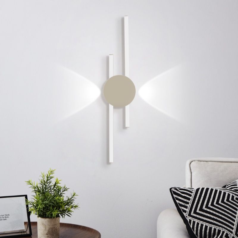 Bruine design wandlamp aluminium, Vixa, 20W, 3000K LED