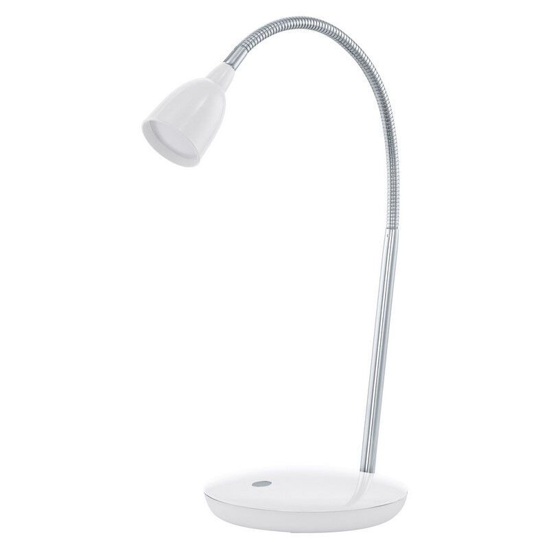 Witte bureaulamp kunststof, Matteo, 3W, 3000K LED, met schakelaar Witte bureaulamp kunststof, Matteo, 3W, 3000K LED, met schakelaar