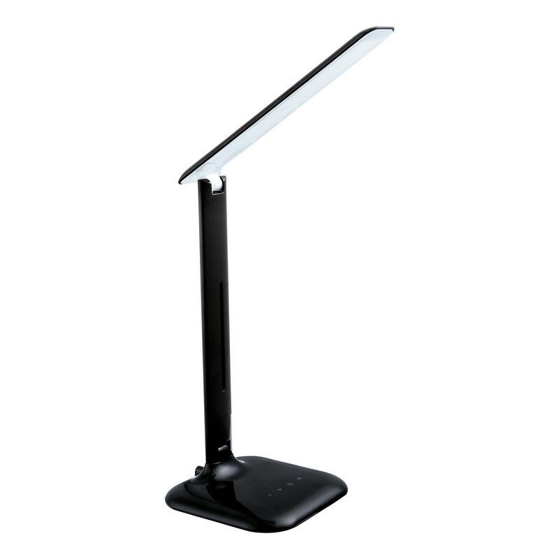 Zwarte design bureaulamp kunststof, Ayman, 3W, warm tot koud wit verstelbare LED, met touchdimmer